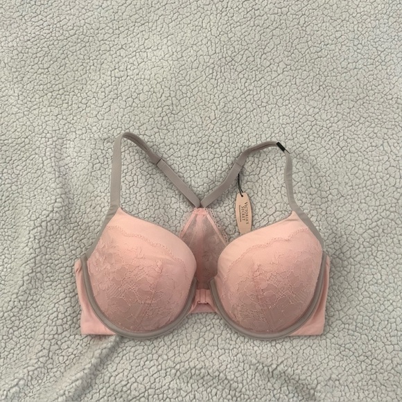 Victoria's Secret Other - Victoria’s Secret Body By Victoria Racerback Demi Bra Front Close Pink 34DD New